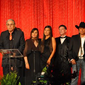 The Cherokee Word For Water accepts Best Motion Picture Award at the Western Heritage Awards 2014