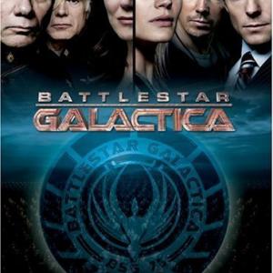 Mary McDonnell, Edward James Olmos, Jamie Bamber, Michael Hogan, Katee Sackhoff and Michael Trucco in Battlestar Galactica (2004)