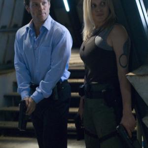 Still of Jamie Bamber and Katee Sackhoff in Battlestar Galactica 2004