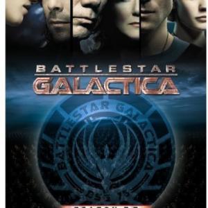 Mary McDonnell, Edward James Olmos, Jamie Bamber, James Callis, Katee Sackhoff and Tricia Helfer in Battlestar Galactica (2004)
