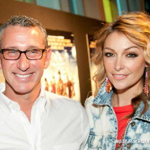 Director Adam Shankman and actress Celina Beach [ Mayor Whitmore's secretary ] at the Rock of Ages movie premiere | Miami Beach at the Regal Cinema South Beach Stadium 18 on June 7th, 2012.