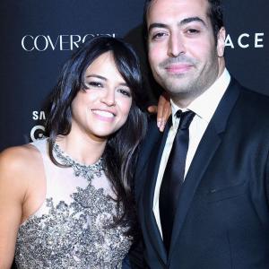 Michelle Rodriguez and Mohammed Al Turki attend the 2015 Harpers BAZAAR ICONS Event at The Plaza Hotel on September 16 2015 in New York City