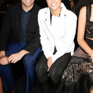 Mohammed Al Turki and Michelle Rodriguez attend the Atelier Versace show as part of Paris Fashion Week Haute Couture Fall/Winter 2015/2016 on July 5, 2015 in Paris, France.