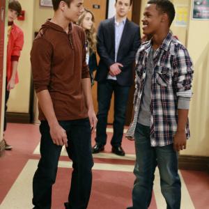 Still of Amir Mitchell-Townes and Peyton Meyer in Girl Meets World (2014)