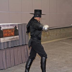 Alex Kruz performs at The Return of Zorro at the Los Angeles Convention Center on October 23 2015 in Los Angeles California
