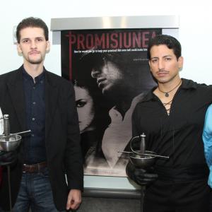 Screening of Promisiunea at M7 Charity Event in Los Angeles with Alex Kruz performing as Zorro Copyright Zorro Productions with Destreza and Fencing Master Ramon Martinez Alex Leu WriterDirector  Promisiunea and Robert Redfeather  Producer