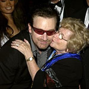 ZARAH behind Bono with Dr Ruth at the Musicares event