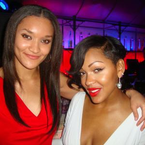 Etalvia Cashin and Meagan Good attending the premiere of Think Like A Man at the Pan African Film Festival in Hollywood
