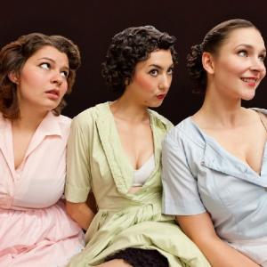 Weep for the Virgins by Nellise Child The three cannery sisters Sophie Vanier playing Ruby right ReGroup Theatre Company