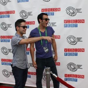 Director, Richard Bosner and actor, Ari Kanamori at the New York Premiere of 'Falling Uphill' . Vision Fest 2012