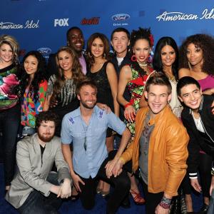 Ashthon Jones, Paul McDonald, Haley Reinhart, Naima Adedapo, Casey Abrams, Lauren Alaina, Pia Toscano, James Durbin, Thia Megia, Scotty McCreery, Stefano Langone, Jacob Lusk and Karen Rodriguez at event of American Idol: The Search for a Superstar (2002)