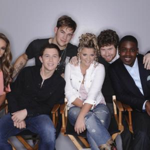Still of Haley Reinhart, Lauren Alaina, James Durbin and Jacob Lusk in American Idol: The Search for a Superstar (2002)