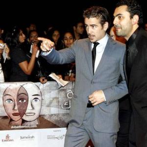Colin Farrell and Mohamed Karim. Dubai International Film Festival