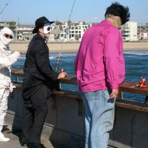 At Venice Beach on the set of Ghouls as The Mummy