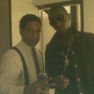 Alan R Rodriguez and Fabolous on set of Music Video
