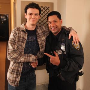 Alan R. Rodriguez and Conor Romero on set of Unt. Micheal J. Fox Series.