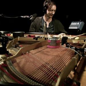 Hauschka performing for a live studio session at KCRW in Los Angeles