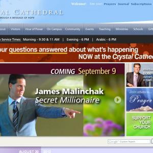 James Malinchak on Hour of Power TV Show speaking at the legendary Crystal Cathedral Church. James Malinchak, Featured on ABC's Hit TV Show, Secret Millionaire, is one of America's highest-paid, most in-demand motivational & business spkrs.