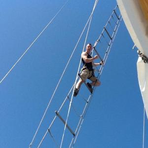 Climbing the Tall Ship Windy at Chicagos Navy Pier