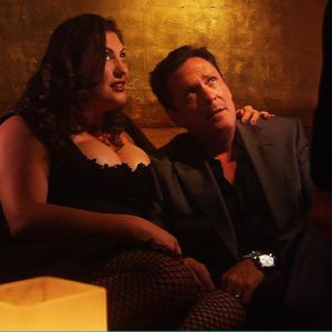 Michael Madsen, Joy Nash on the set of Break