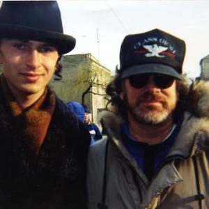 With Steven Spielberg on the set of Schindler's List