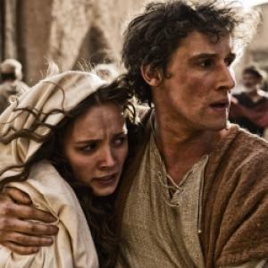 With Leila Mimmack in 'The Bible'
