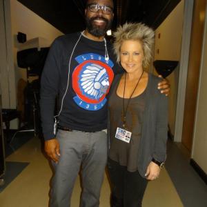 On set of Being Mary Jane with director Salim Akil