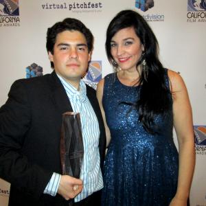 Soledad Y Melodia Lead actress Ivone Reyes and Everth Sotelo at the California Film Awards in San Diego, Ca. on January 26.