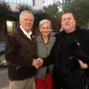 SeanBrian with Georgia governor Nathan Deal and governors wife seen here in this photo on undisclosed confidential high profile movie set with SeanBrian