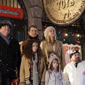 Still of Chris Coppola John Ducey Bonnie Somerville Danny Woodburn Madison Pettis and Kaitlyn Maher in The Search for Santa Paws 2010