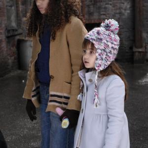 Still of Madison Pettis and Kaitlyn Maher in The Search for Santa Paws 2010