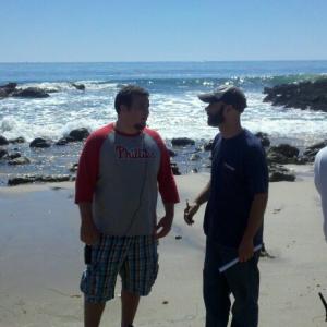 On the set of Frogman at Crystal Cove State Park