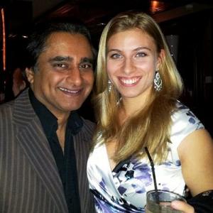 Mariah with Sanjeev Bhaskar at the 2012 BFI premiere of a Liars Autobiography