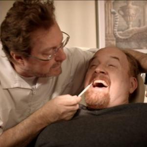 Still of Louis CK and Stephen Root in Louie 2010
