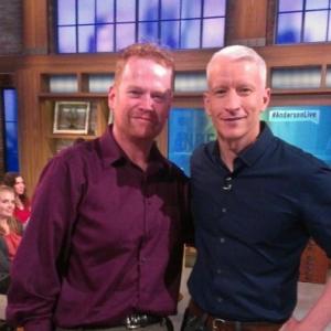 With Anderson Cooper after filming Anderson Cooper Live on August 23, 2012