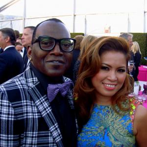 Zarah with American Idol Randy Jackson at the 21st Annual Elton John Oscar Viewing Party February 24, 2013, Los Angeles.