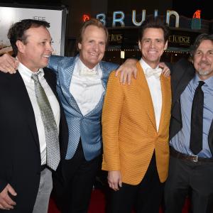 Jim Carrey, Jeff Daniels, Bobby Farrelly and Peter Farrelly at event of Bukas ir bukesnis 2 (2014)