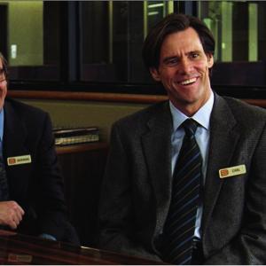 Still of Jim Carrey and Rhys Darby in Yes Man 2008