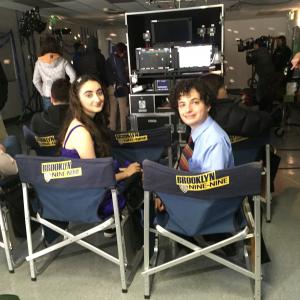 Tiffany Martin with actor Benjamin Steinberg shooting her recurring role on FOX's 