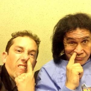On set picking a winner with Gene Simmons
