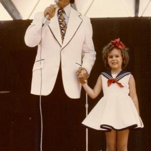 Jennifer Butler (age 4) performing on stage in Hershey Park with the Al Alberts Showcase