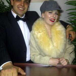 On the set of The Edison Affair Movie  pictured with Actress Ebonnie Landwehr