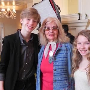 Young Artists Awards 2012. Joey and Elise Luthman with Maureen Dragone, founder of YAA.