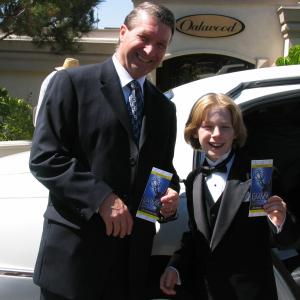 Joey Luthman and father Richard Luthman on the way to the Emmys in 2007