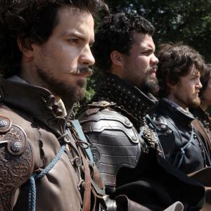 Still of Tom Burke, Santiago Cabrera, Luke Pasqualino and Howard Charles in The Musketeers (2014)