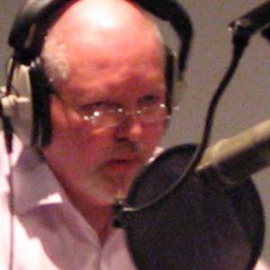 Steve McTigue recording a voice over for the film The Story of Joe