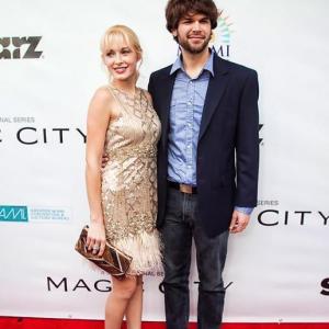 Rebecca Bujko and Taylor Anthony Miller at an event for Magic City