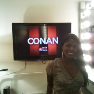 Kody in her dressing room on Conan Obrien