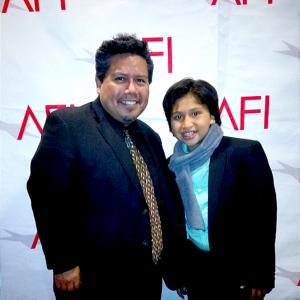 At the AFI premiere of Icebox with the star of the short film Anthony Gonzales