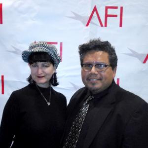 With actress and singer Violet Green at the AFI premiere of Daniel Sawkas film Icebox at the Mark Goodson theater